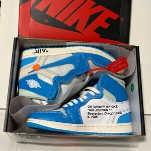RARE Authentic Air Jordan 1 Retro Off-White m7 UNC Blue White DS NWT